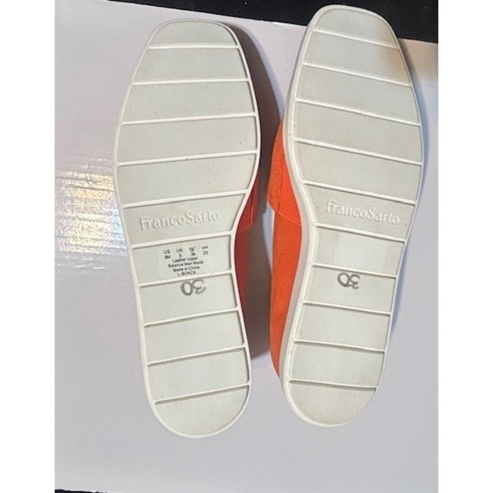 NIB Franco‎ Sarto Slip On Loafer Bonza Tangerine Suede Academia Resort Classic 8 - Picture 3 of 8